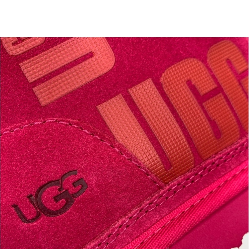 Ugg Neumel Hot Pink Lace Up Wool Lined Chukka Boots Size 6 Big Girl New - Picture 9 of 16